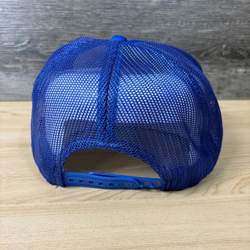Vintage Peemers Hat Cap Snapback Blue‎ Foam Trucker Compact Discs Tapes